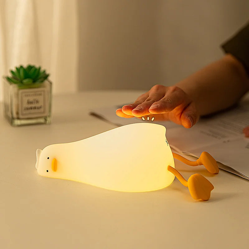 Luz Nocturna de Conejo de Cara Grande, Lámpara Suave de Silicona con Dibujos Animados de Conejo, Luz Nocturna Táctil, Luz para Dormir para Niños, Regalo de Decoración de Habitaciones