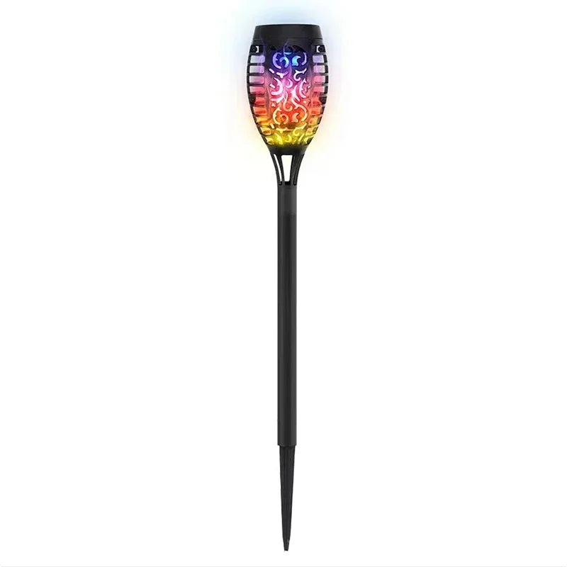 1/2/4/6/8Pcs 12/96LED Solar Flame Torch Lights Flickering Lamp Waterproof Garden Decoration Outdoor Lawn Path Yard Patio 5 Color
