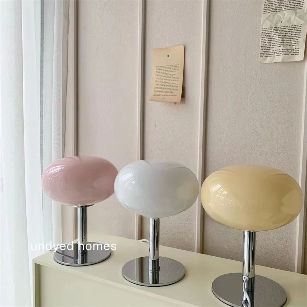 Lámpara de mesa Lollipop Lámpara de cristal color crema medieval Lámpara de pie de cristal retro de ambiente simple para sala de estar, dormitorio, estudio, decoración del hogar