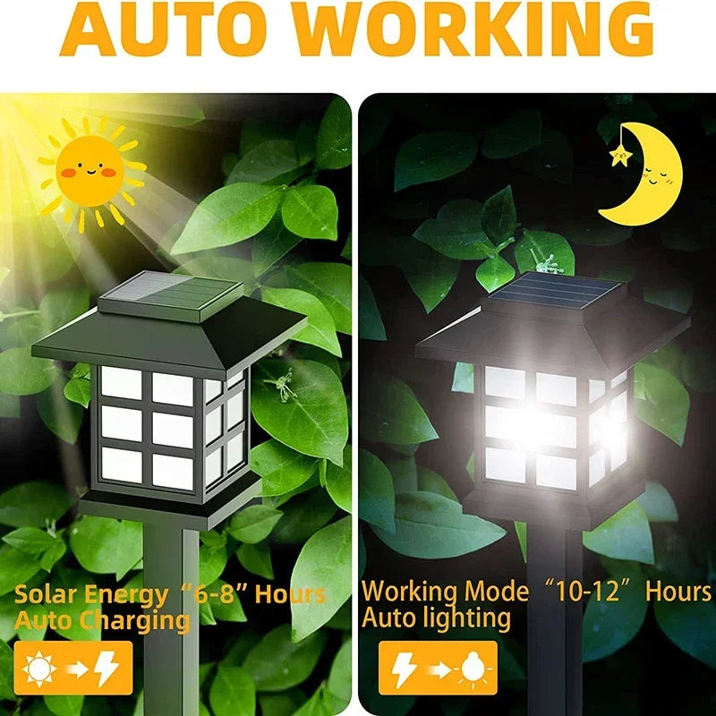 2/4/6/8 Uds. Luces LED solares para caminos, impermeables, para exteriores, decoración de jardín, farola para paisajismo, patio, entrada de vehículos