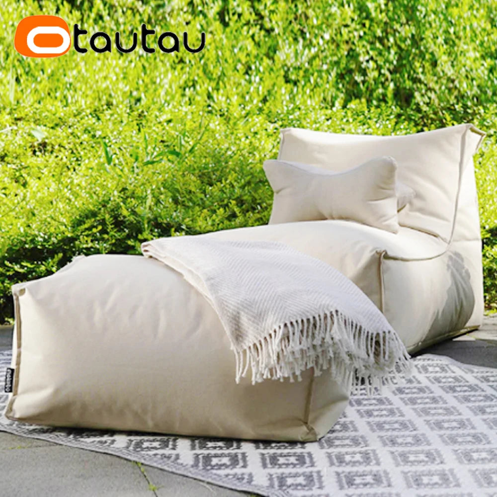 OTAUTAU Outdoor Oxford Bean Bag Cover Swim Pool Float Lounger Beach Club Pouf SF505【No Filler!You Need To Fill It By Yourself!】