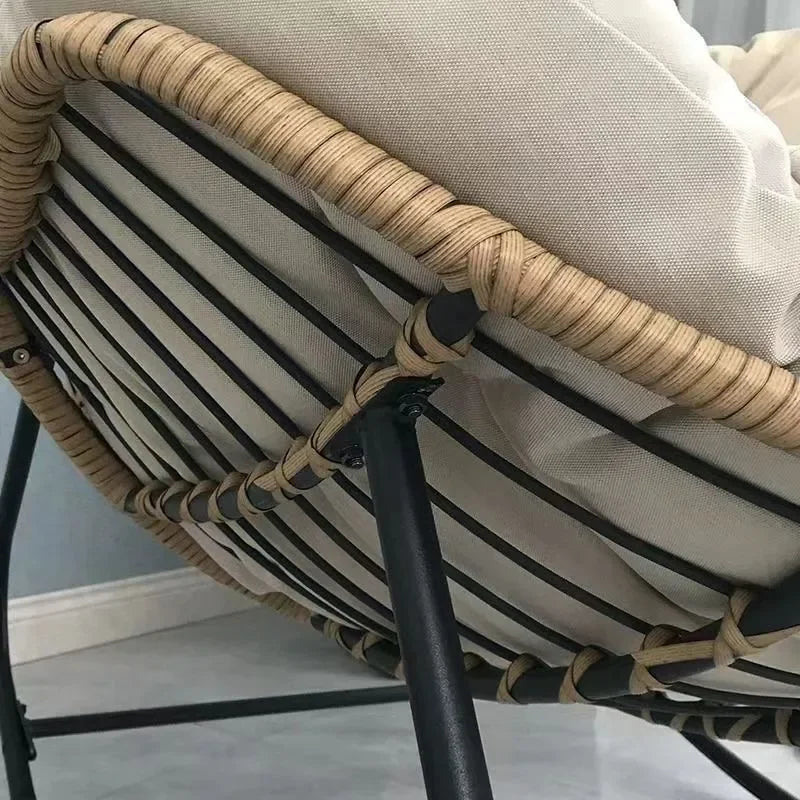 X&D Nido de Pájaro Humano, Sillón Mecedor de Ratán, Sofá de Ocio, Balcón del Hogar, Sofá Individual Perezoso, Silla Mecedora, Silla de Ratán, Se Puede Dormir
