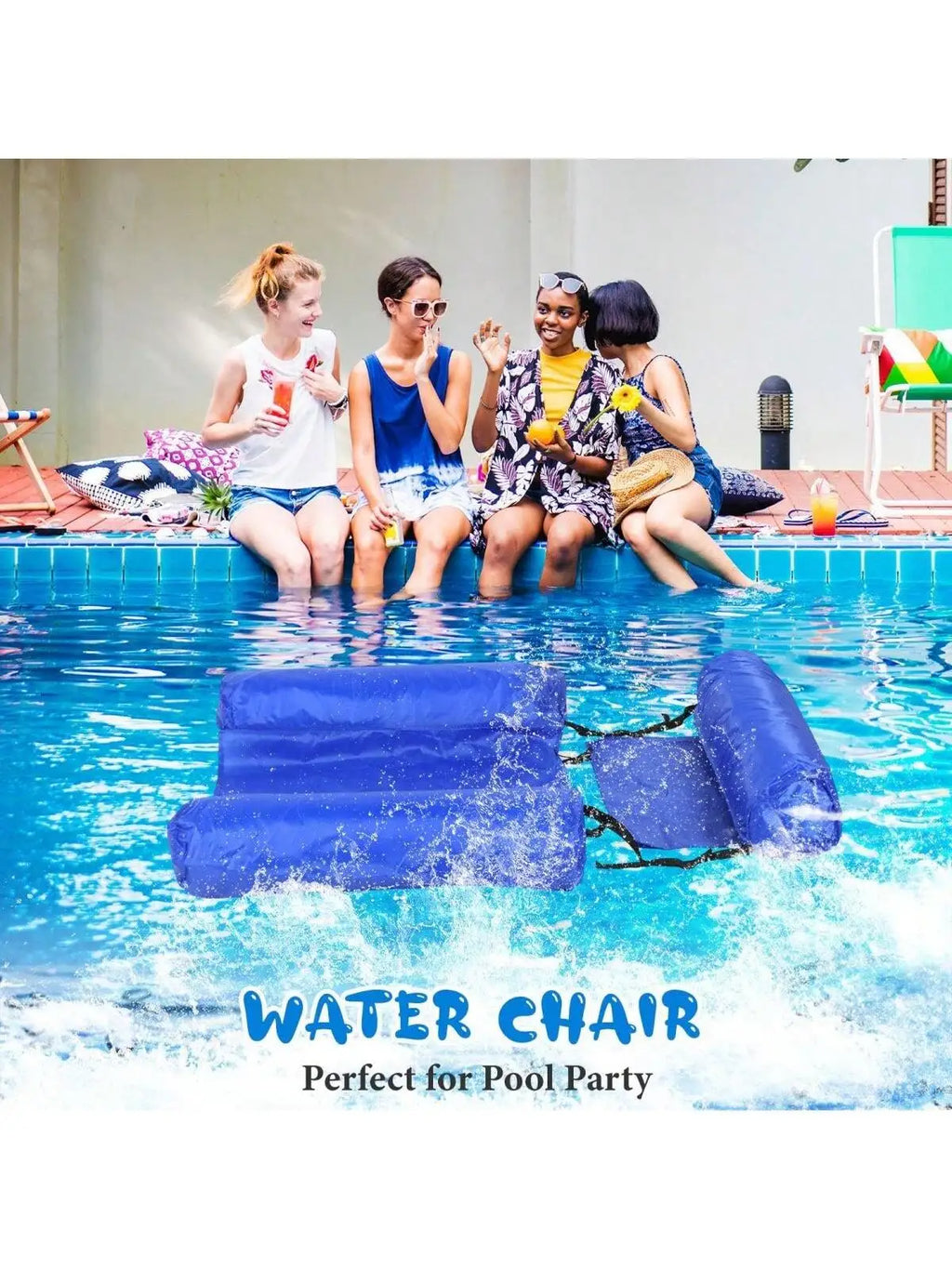 Flotadores de piscina inflables, hamaca de agua tamaño adulto, flotadores para piscina, juguetes flotantes multiusos para piscina