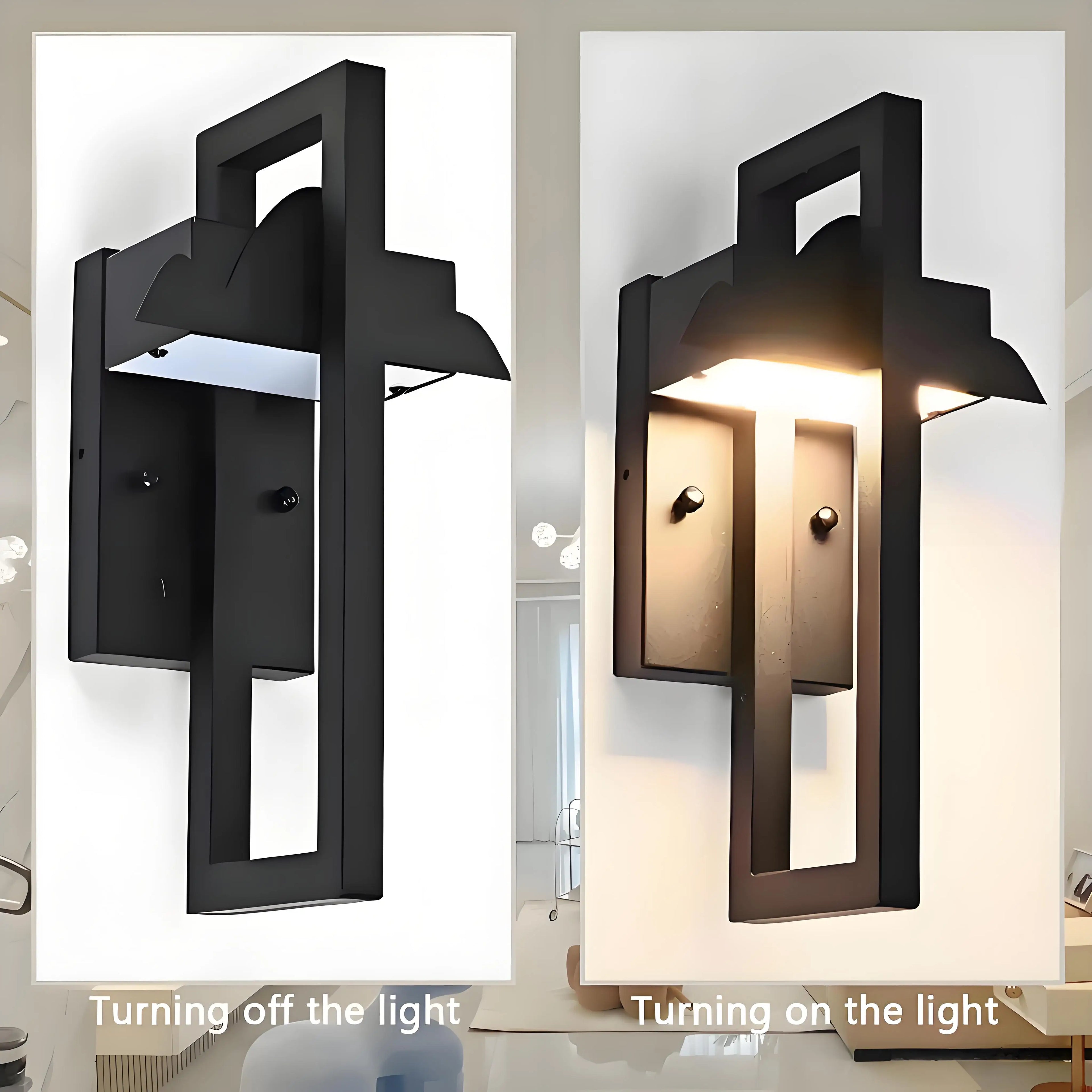 Luz de pared impermeable IP65, lámpara LED de pared exterior 12W, iluminación decorativa de aluminio para pasillo y jardín, lámparas y apliques exteriores modernos