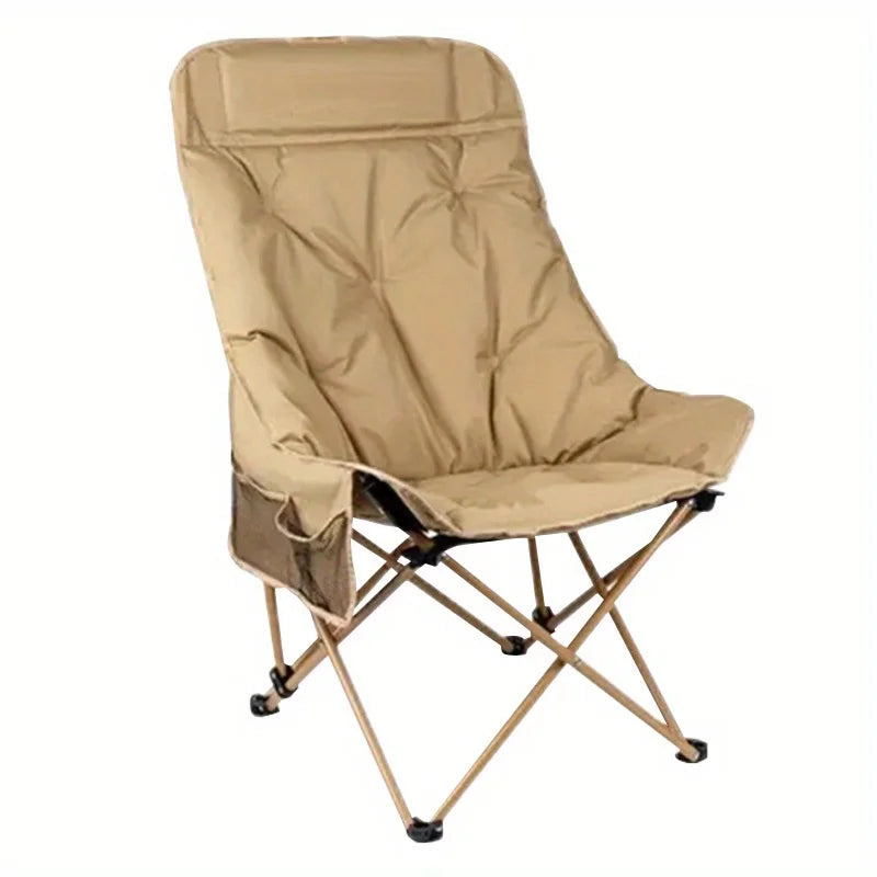 Silla luna de respaldo alto de 1 pieza, juego de mesa y sillas de comedor para pícnic y barbacoa al aire libre, silla plegable portátil