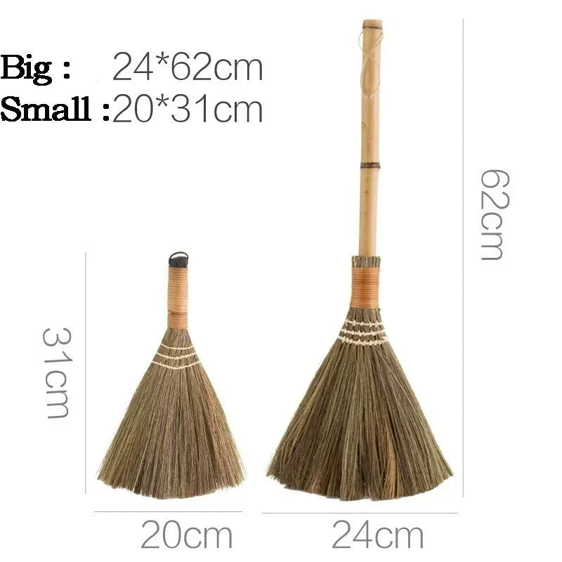 Escoba de madera natural para barrer suelos, pelo, piel, herramienta de limpieza del hogar, escoba y recogedor.