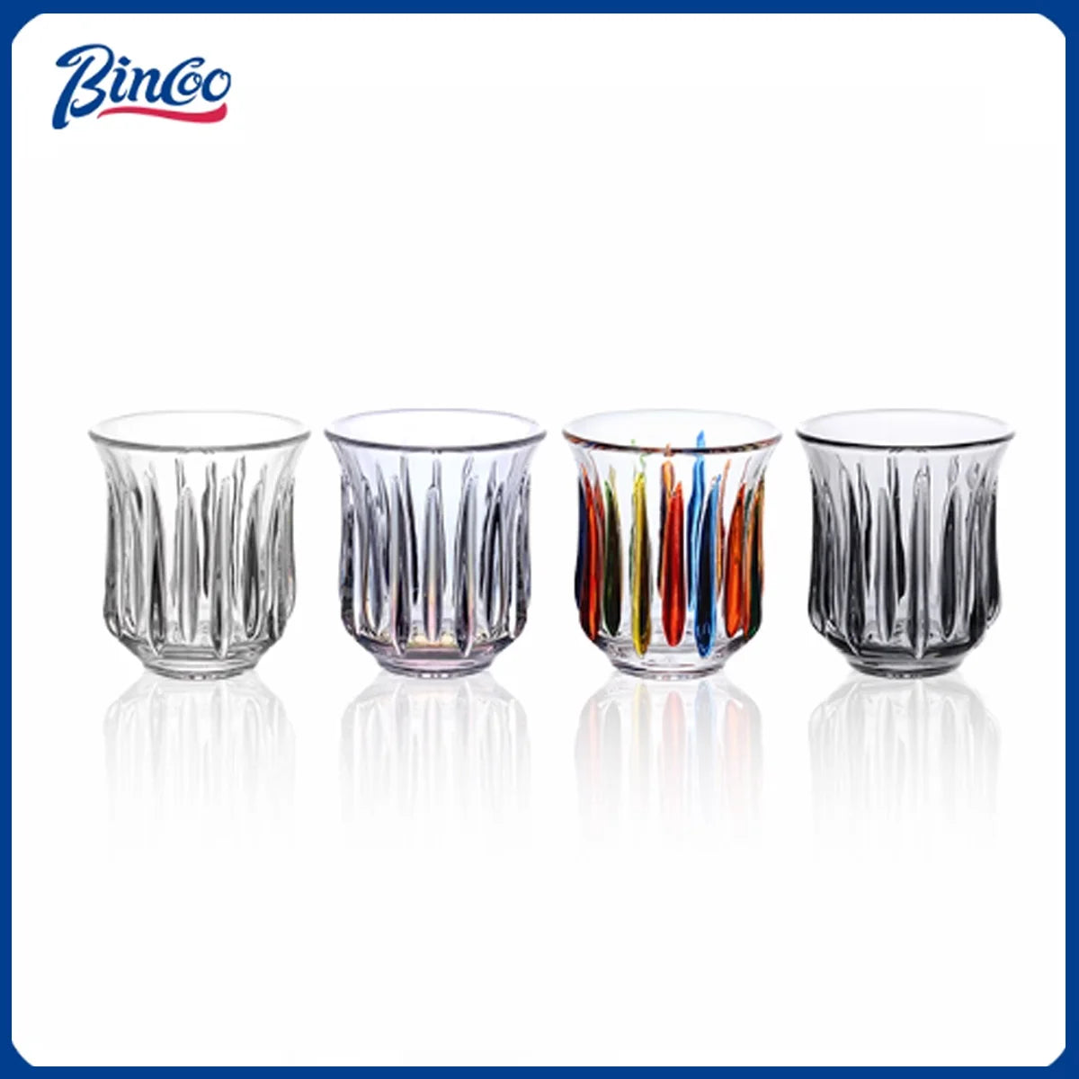 BINCOO 90ml-400ml Taza de Café de Vidrio Vasos para Espresso Cappuccino Latte Taza para Jugo Cócteles Herramientas de Barista para el Hogar y la Cocina
