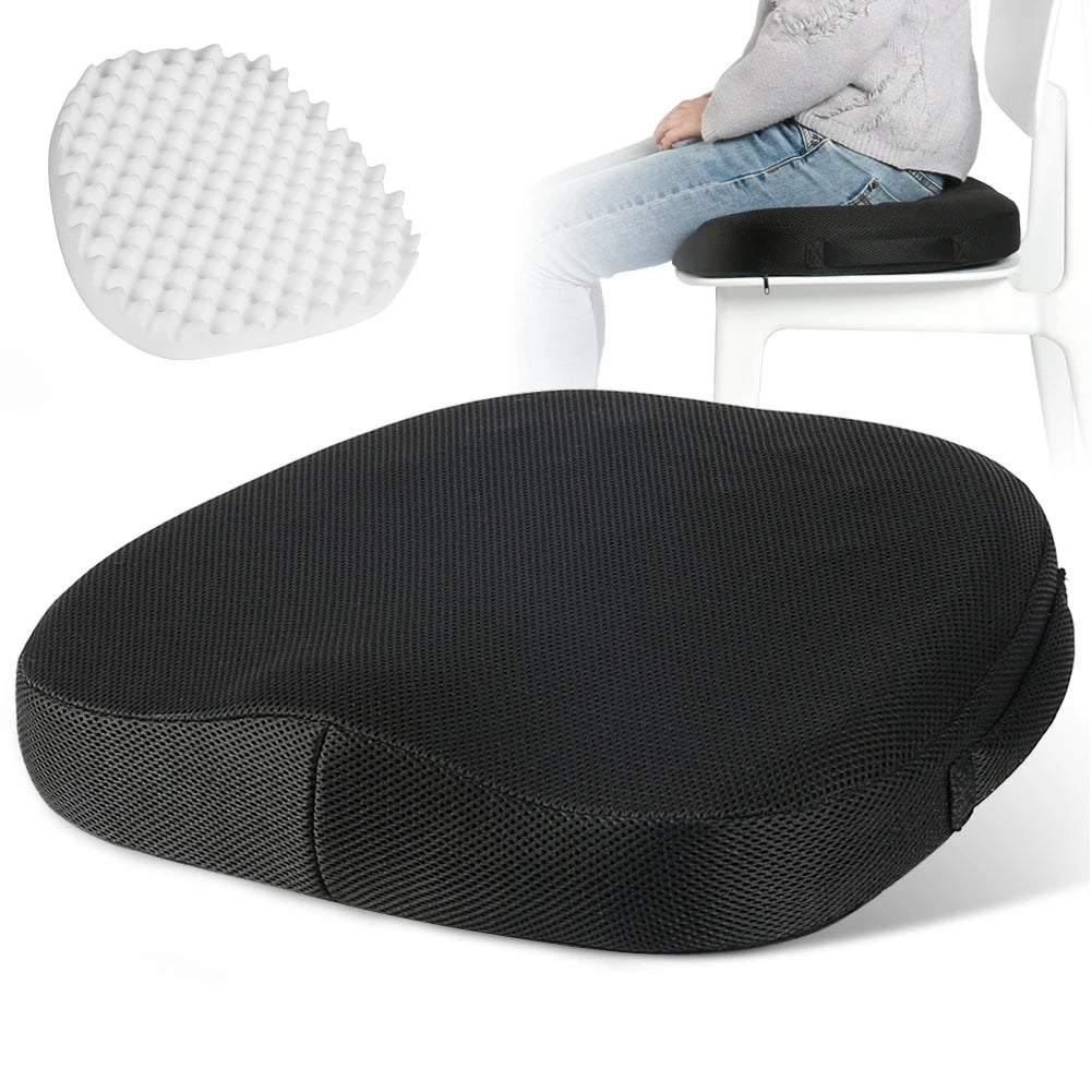 Cómodo cojín de asiento transpirable - cojín de asiento de masaje de esponja con forma de onda que puede aliviar la presión sobre las caderas, cojín para glúteos