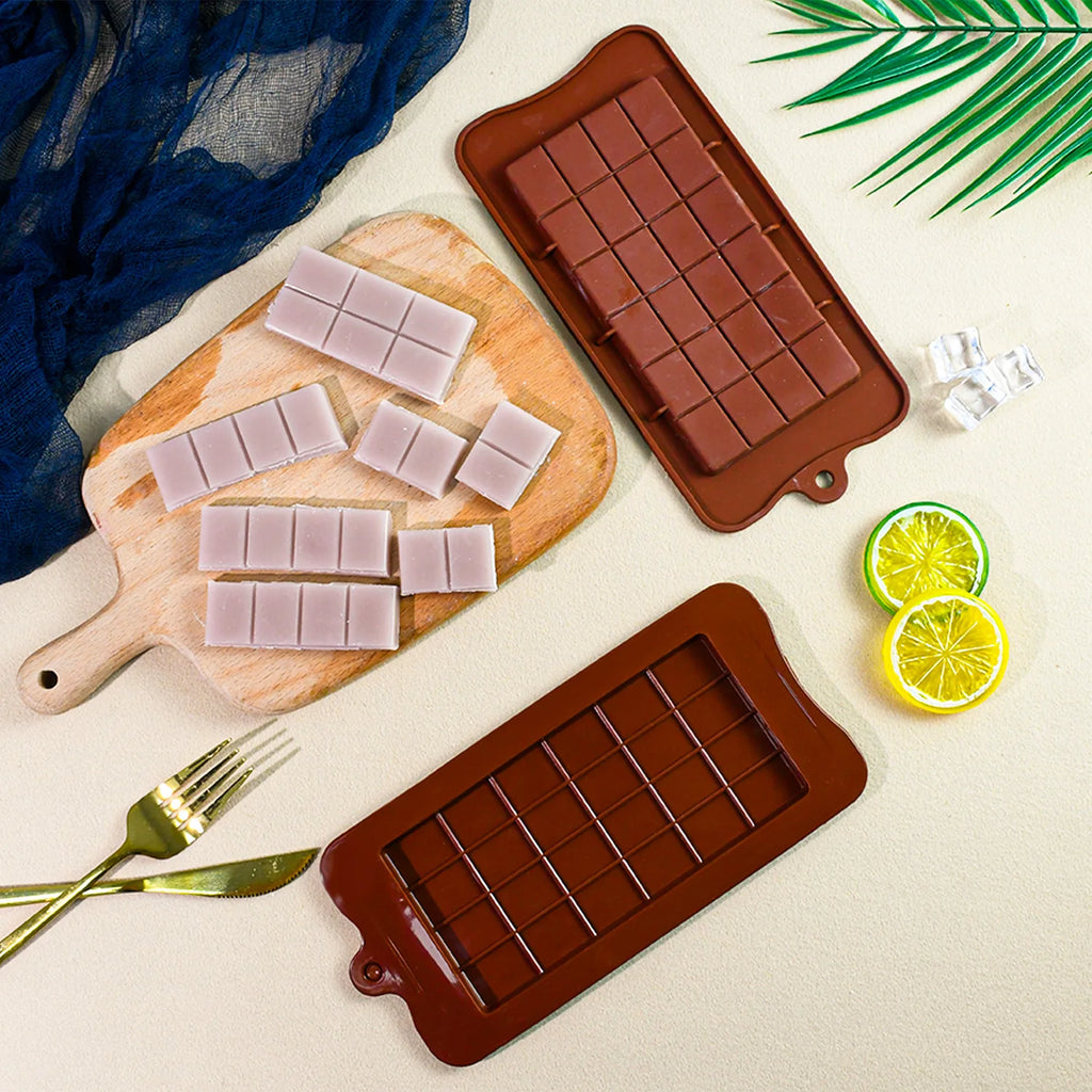 Moldes de chocolate para repostería, moldes de pastel cuadrados de silicona de alta calidad, ecológicos, para hacer tú mismo, 1 unidad, de calidad alimentaria, con 24 cavidades, herramientas para dulces