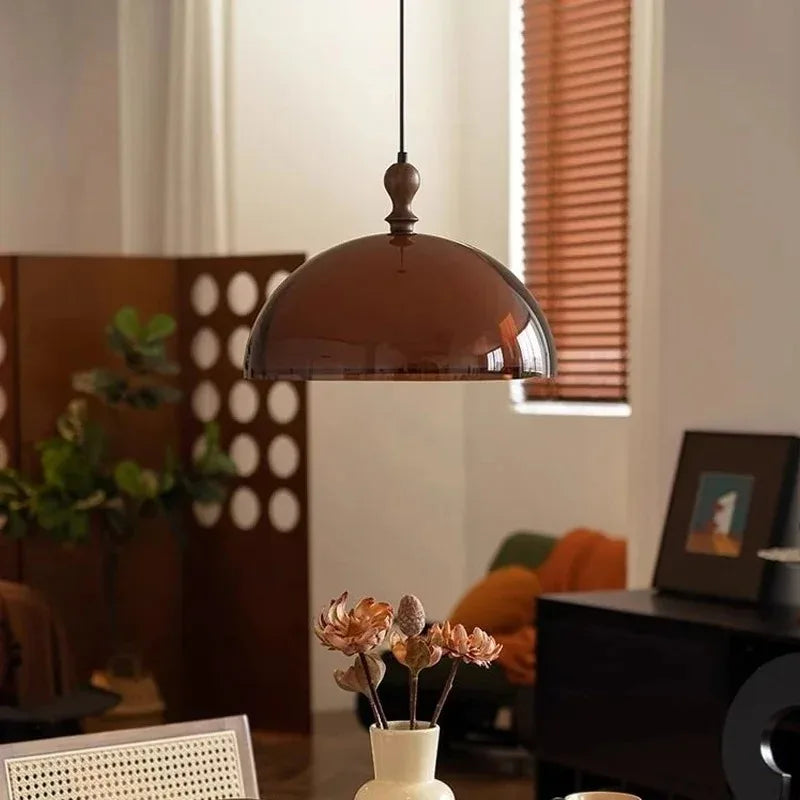 Lámpara colgante LED vintage francesa, lámpara de araña Bauhaus para encimera de cocina, bar, comedor, restaurante, cafetería, lámpara colgante redonda E27
