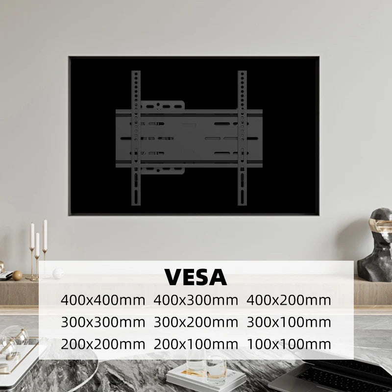 Soporte de pared para TV de movimiento completo de 26-55 pulgadas, giratorio, inclinable y articulado, VESA máximo 400x400mm, brazo largo de extensión de 70 cm