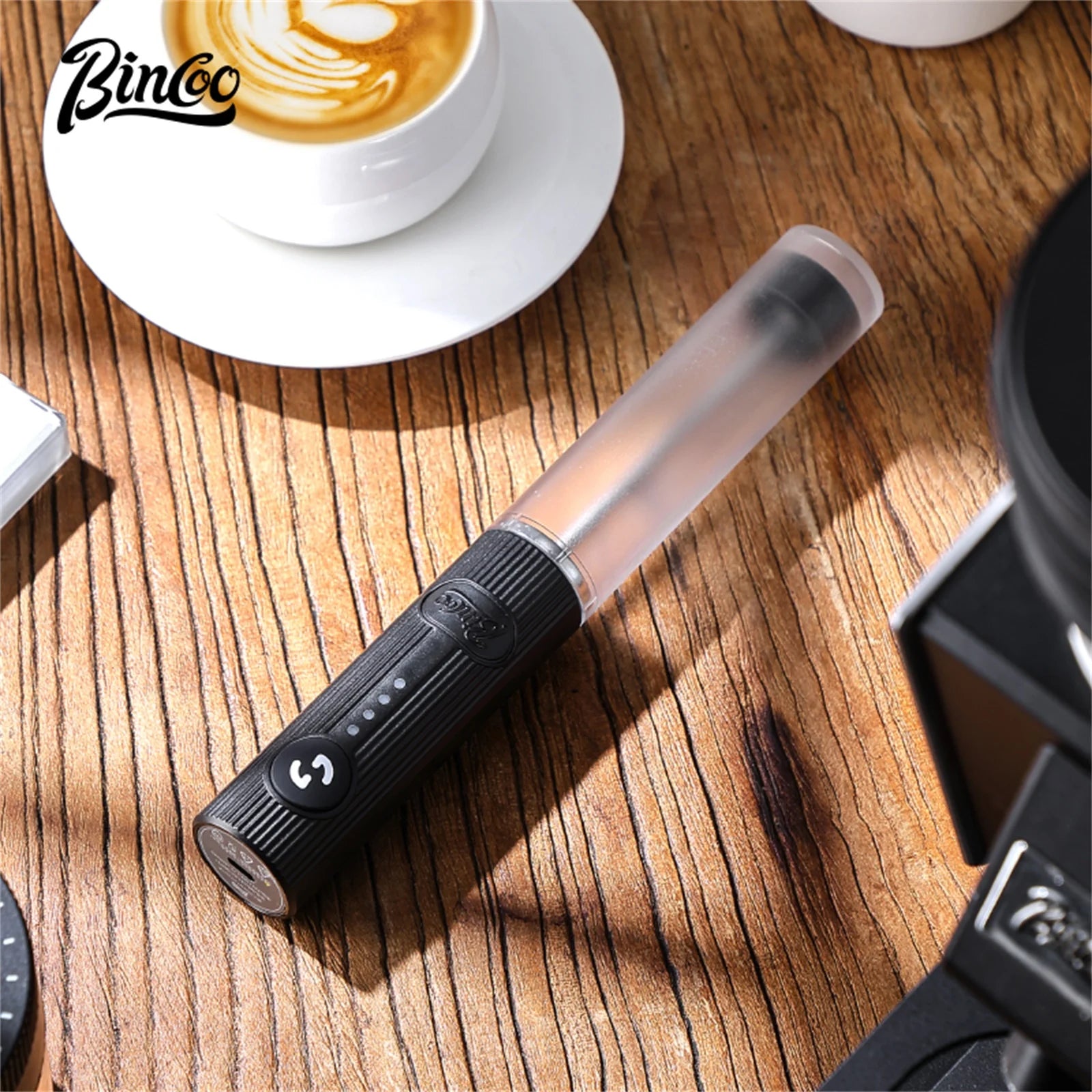 Espumador de leche Bincoo USB recargable de 2 velocidades, batidor de mano y mini mezclador para café con leche y herramientas de cocina