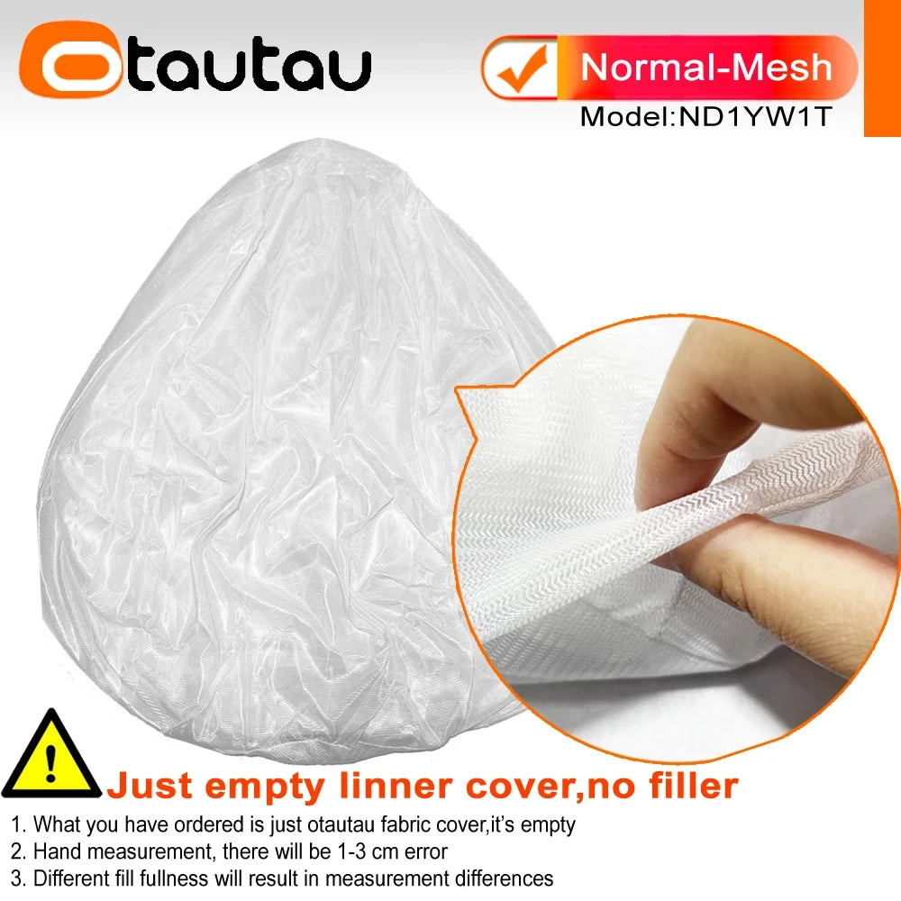 OTAUTAU Cotton Linen Bean Bag Cover without Filler Floor Corner Lazy Beanbag Chair Pouf Salon Ottoman Puff Lounger Sac DD002