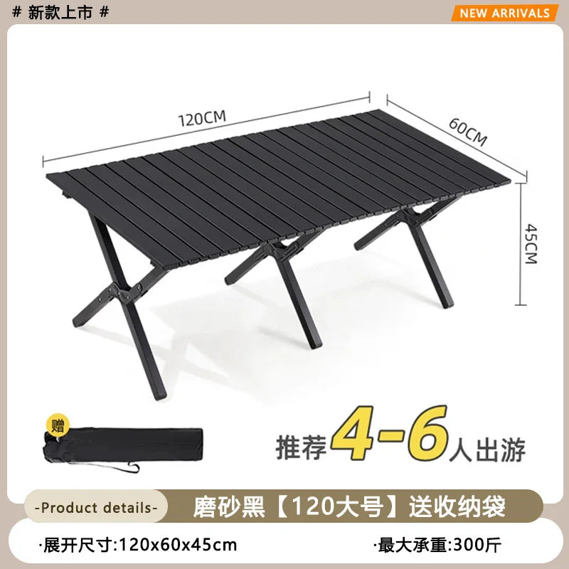 Mesa de picnic de madera portátil Mesa plegable para exteriores Ligera y compacta para acampar Picnics Fiestas en el patio Viajes a la playa