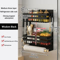 Estante magnético para nevera, tubo de papel de cocina, soporte para film transparente, estante para especias, estante de almacenamiento en el lateral del refrigerador
