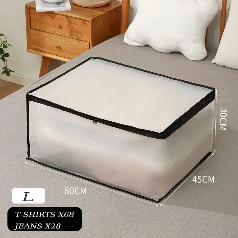 Bolsa de almacenamiento para debajo de la cama, bolsa plegable para edredones, caja de almacenamiento para ropa de armario, organizador a prueba de polvo, bolsa de almacenamiento de edredones de gran capacidad
