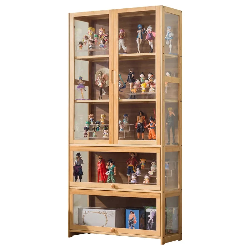 Vitrina para figuras, modelo de bloques de construcción, soporte de exhibición de acrílico para Lego, vitrina transparente no de cristal para adornos y productos.