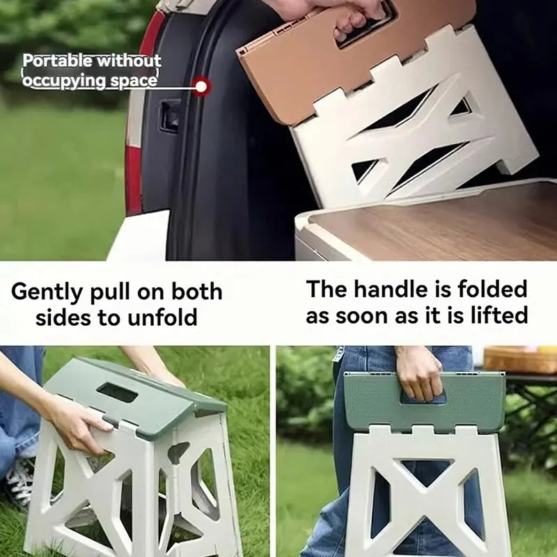 Taburete plegable portátil para exteriores para uso doméstico, multifuncional para cambio de zapatos, taburete de pesca sencillo y ligero