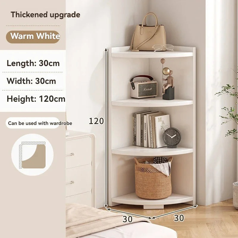 Mueble esquinero de almacenamiento para el hogar, recibidor sencillo, perchero, vitrina esquinera de pared, estantería de pie, mesita de noche