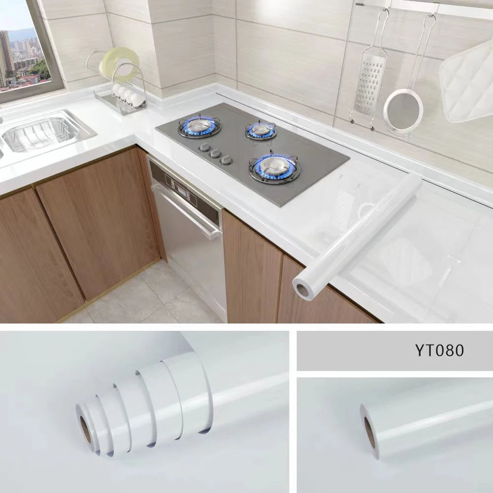 40cm Mármol Papel Pintado Autoadhesivo Armario de Cocina Estufa Encimera Papel de Contacto PVC Impermeable Adhesivos de Azulejos de Renovación de Pared