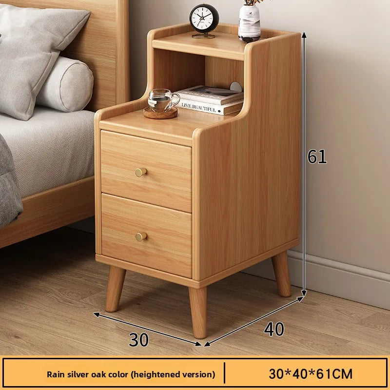 Muebles de hogar Mesita de noche Pequeña mesita de noche con almacenamiento Estrecho mueble de dormitorio Mesita de noche
