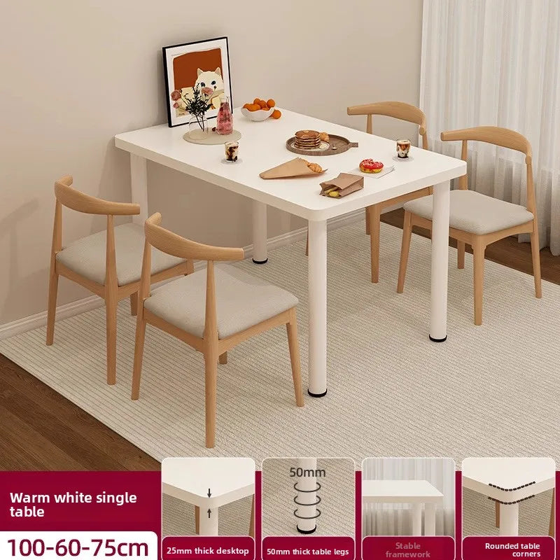 Mesa de comedor Hogar apartamento pequeño Puesto portátil exterior Mesa cuadrada para comer