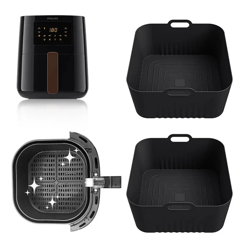 Molde de silicona para freidora de aire para accesorios de freidora de aire Philips HD9252 HD9200 HD9255, compatibilidad con freidoras de aire de 4-5 litros