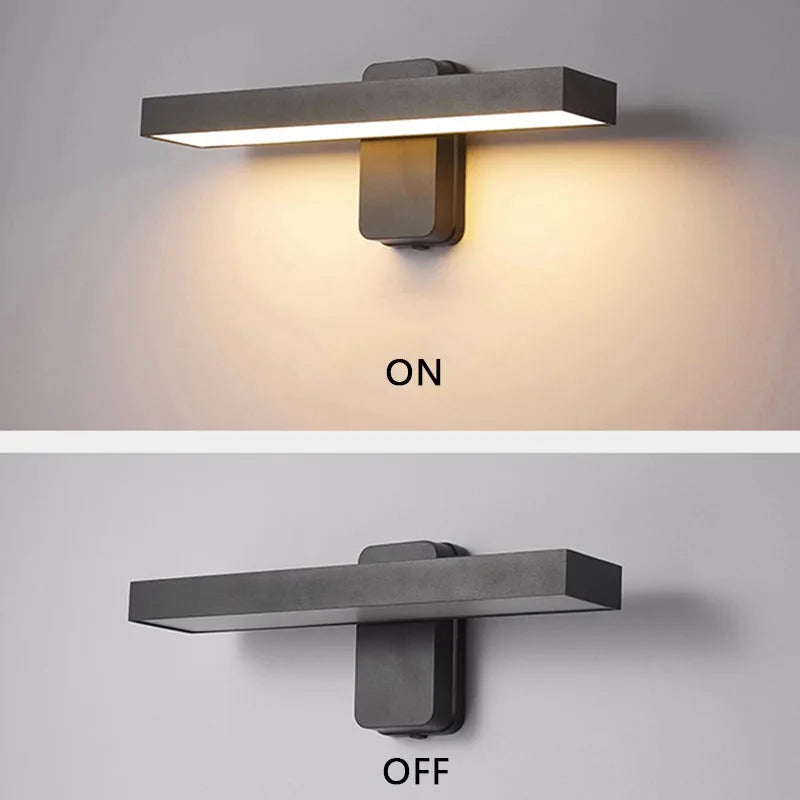 Lámpara LED de pared para exterior IP65 con sensor de movimiento, impermeable, giratoria, para porche, entrada de villa, patio, sala de estar, decoración del hogar