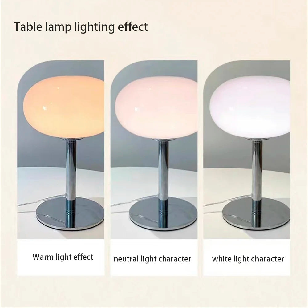 Lámpara de mesa Lollipop Lámpara de cristal color crema medieval Lámpara de pie de cristal retro de ambiente simple para sala de estar, dormitorio, estudio, decoración del hogar