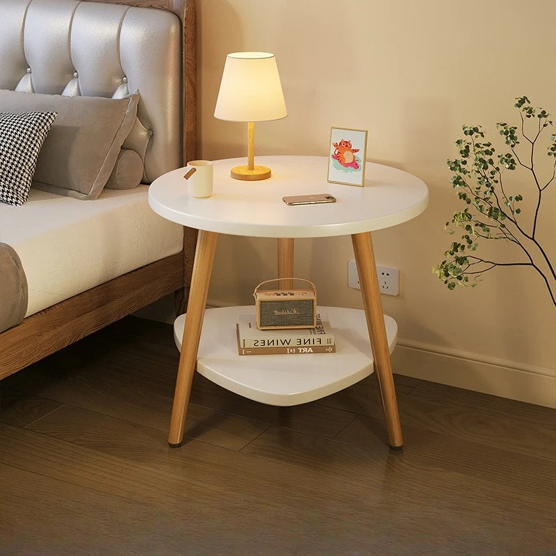 Mesita de noche de venta caliente Gabinete Mesitas de noche de lujo modernas de madera Mesa auxiliar grande para dormitorio