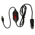 Calentador de acuario mini de 10W para peceras pequeñas, calentador de temperatura constante con pantalla digital, varilla de calentamiento USB ajustable de 5V/2A