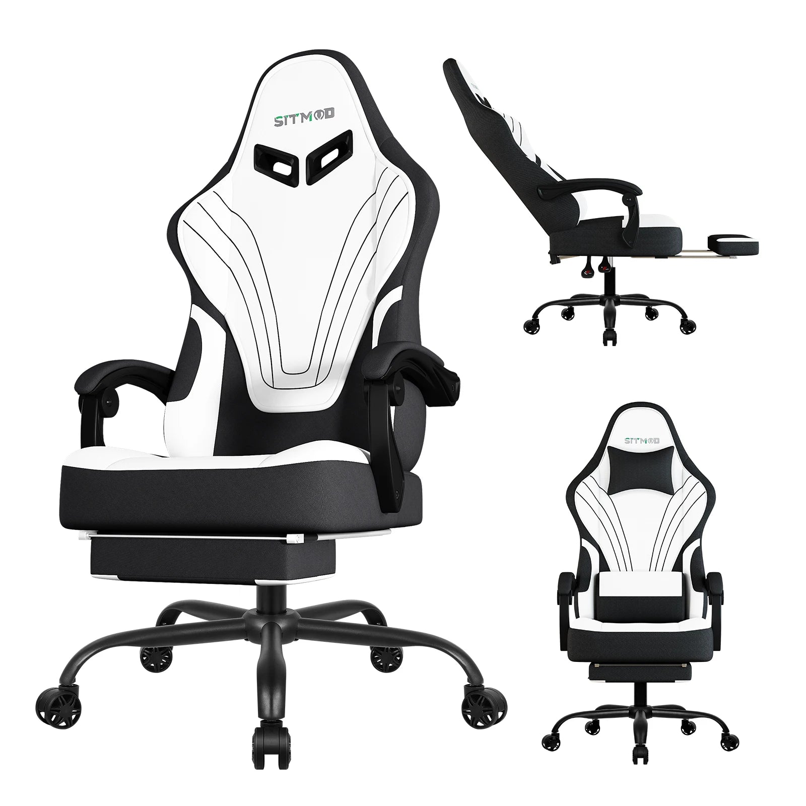 Gaming Chair, Big and Tall Gaming Chairs for Adults with Footrest and Lumbar Support, Comfortable Ergonomic Computer Chair