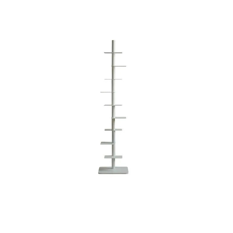 Diseñador de Estantería Espiral Giratoria Librero Esquinero de Hierro Estante de Exhibición Estrecho Librería Estrecha Organizador de Almacenamiento que Ahorra Espacio para Sala de Estar