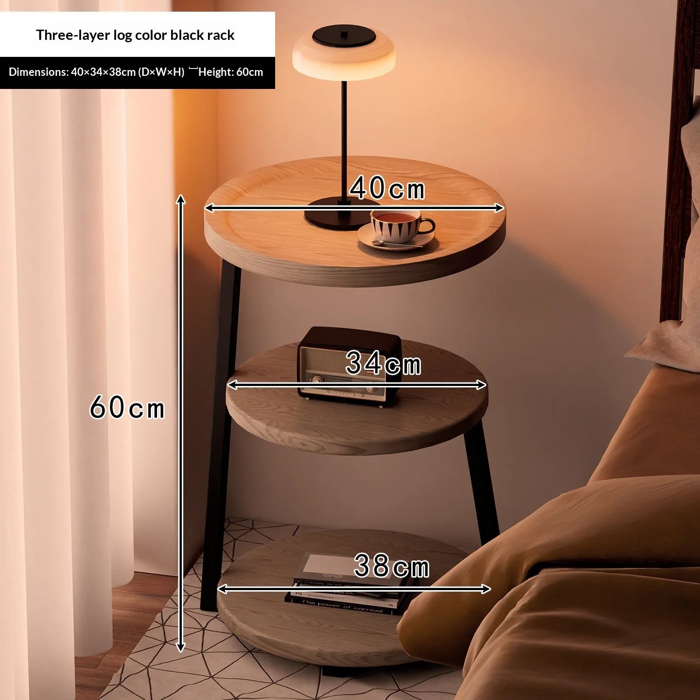 Mesita de noche moderna de madera, armario de mesita de noche, muebles de dormitorio, 2 cajones de almacenamiento, carga USB, muebles que ahorran espacio para el dormitorio