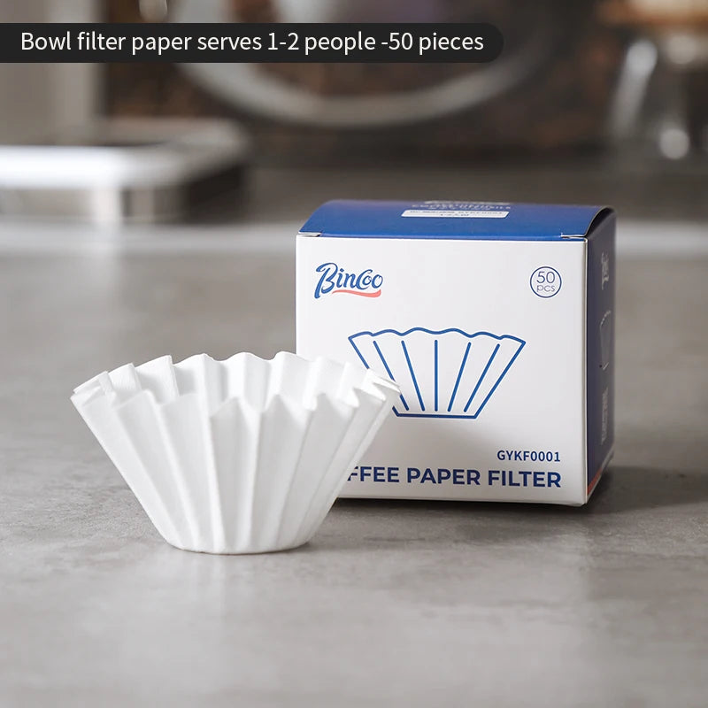 Bincoo Complete Pour Over Filter Collection - Round, Cone, Basket Styles in Multiple Sizes, Full Model Selection