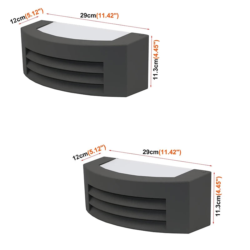Aluminum Black Grille Wall Sconces E27 Base IP54 Waterproof Outdoor Wall Lamp  Balcony Courtyard Porch Hallway Corridor Lighting