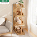 Mesa de Noche Esquinera de Madera, Mesa Auxiliar Moderna Simple de Múltiples Capas, Gabinete de Noche, Estantería Vertical, Hogar, Sala de Estar