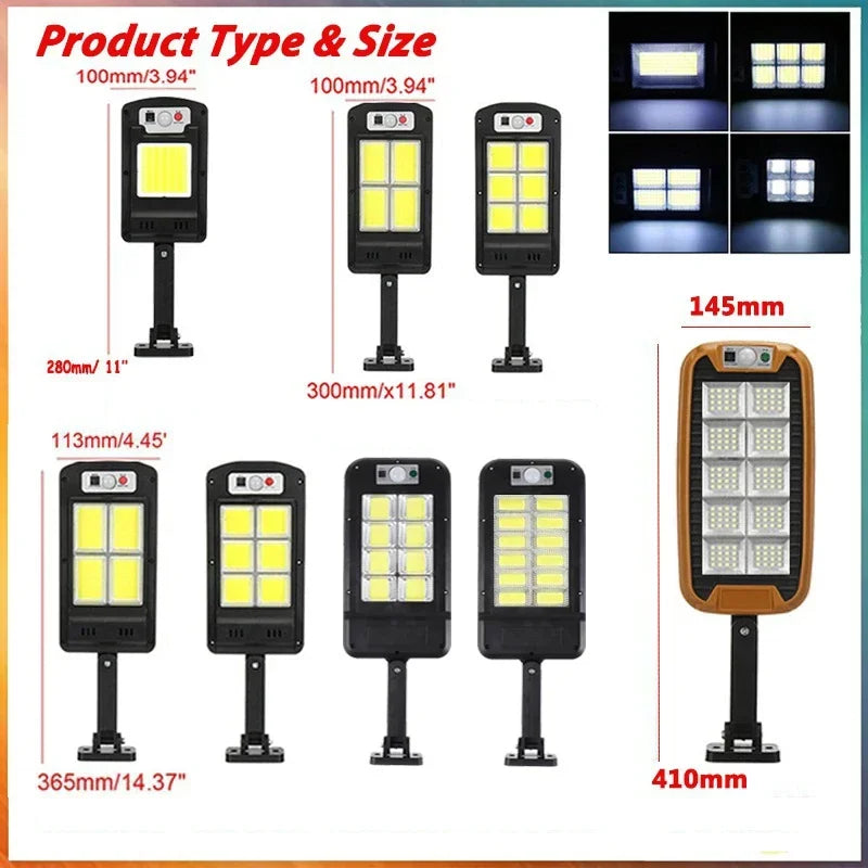 Farolas Solares Exterior, Lámpara Solar Con 3 Modos De Luz Control Remoto Impermeable Sensor De Movimiento Iluminación para Jardín Patio Camino