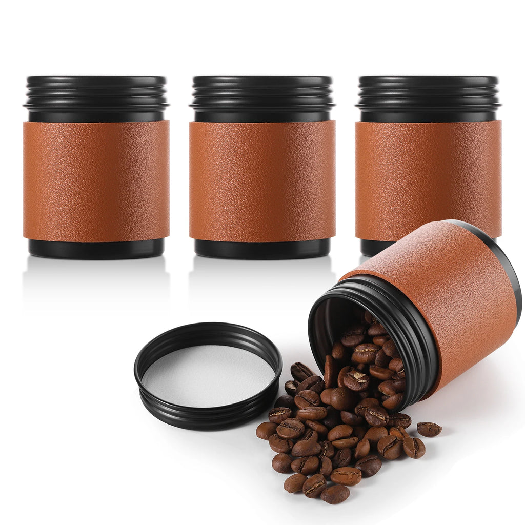 Bincoo Mini Botes de Café 2-unidades 80ML, Botellas de Almacenamiento Portátiles, Contenedores de Polvo de Café para Exteriores, Conservadores de Frescura Herméticos