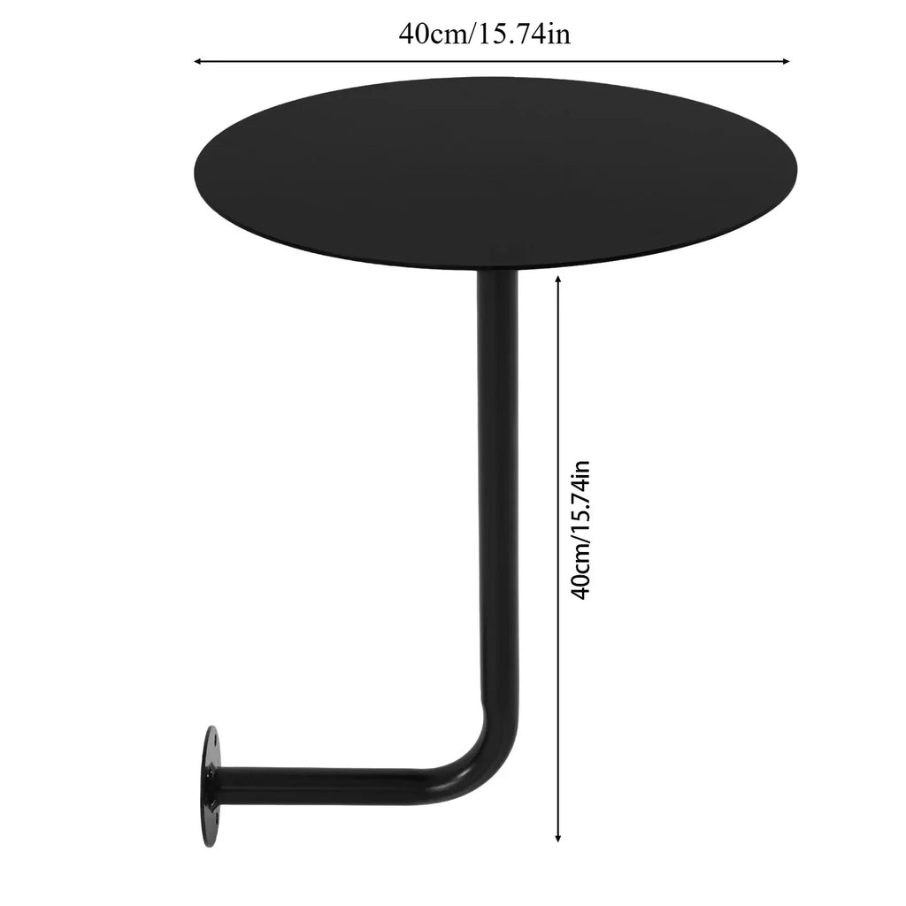 Mesa de bar redonda en L de pared - Mesa que ahorra espacio - Ideal para café, pub y mostrador a la altura del bar
