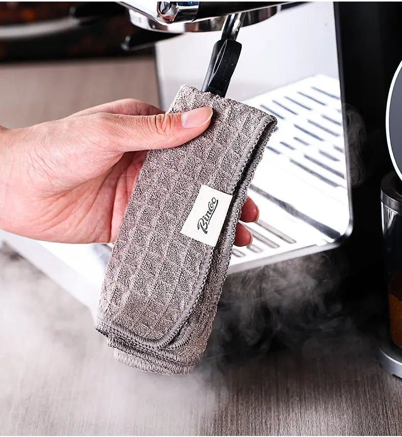 BINCOO Paño de limpieza para cafetera, toalla de microfibra con tejido de gofre, absorbente, sin pelusas, para máquina de espresso, herramientas de barista