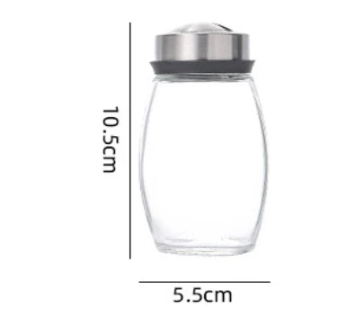 NUEVO Bote de Cristal de una Sola Botella y Juego de Frascos de Especias con Soporte de Almacenamiento para Botellas de Condimentos, Azúcar, Pimienta y Saleros para la Cocina