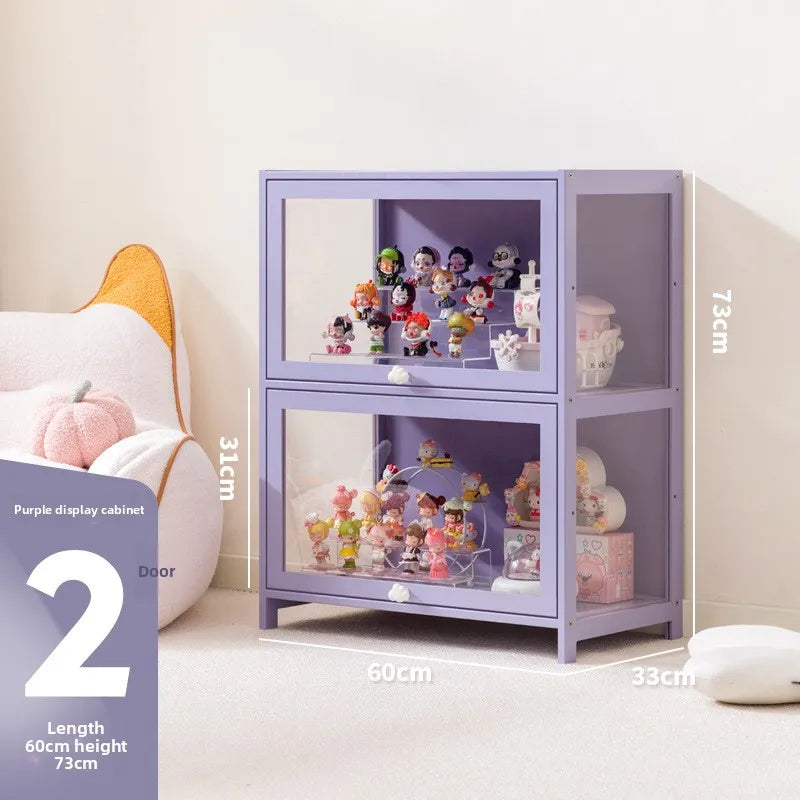 Caja de almacenamiento de figuras, estante de exhibición, caja de almacenamiento a prueba de polvo para bloques de construcción, vitrina para muñecas y figuras