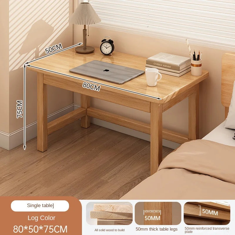 Escritorio de madera maciza para estudiantes, uso doméstico, dormitorio, escritorio de computadora, escritorio de estudio, escritorio de escritura, escritorio de oficina