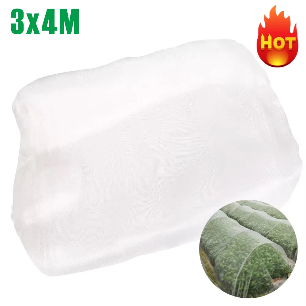 Red protectora de insectos para jardín, para plantas, verduras, frutas, flores, invernadero, control de plagas, antipájaros, 60 mallas