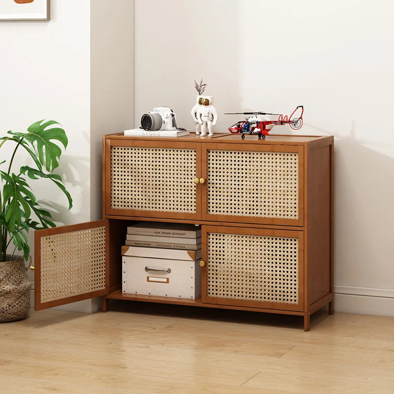 Librería con puerta, estante de almacenamiento de múltiples capas, armario de almacenamiento de costura, vitrina de sala de estar, estantería