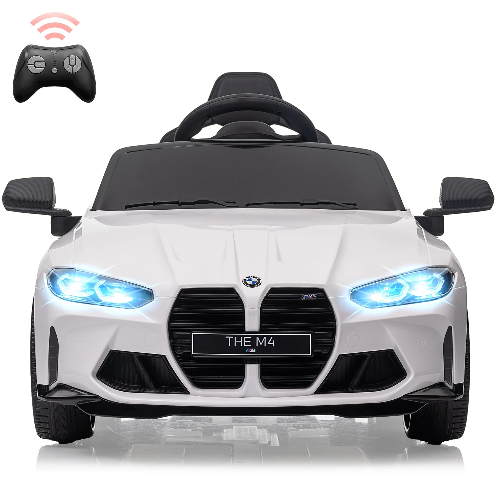 12V Ride On Car for Kids,Toddler Electric Vehicle with Remote Control,3 Speed,Led Light,Suspension System,3 Speeds, Bluetooth