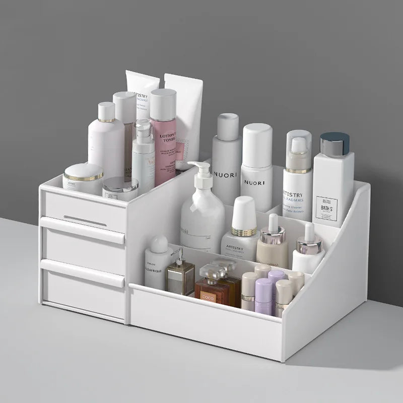 Save space Drawer-type Cosmetics Storage Box Skin Care Products Desktop Dormitory Desk Dressing Table Facial Mask Lipstick Shelf