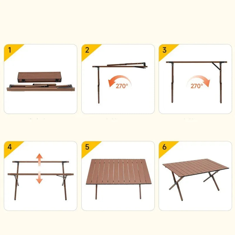 Mesa de pícnic para exteriores, escritorio de aluminio ligero, mesa plegable resistente, portátil, para acampar, para uso en el jardín y fiestas