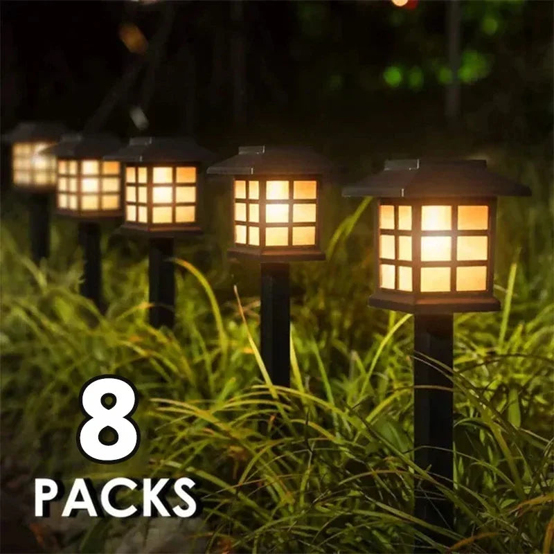 2/4/6/8 Uds. Luces LED solares para caminos, impermeables, para exteriores, decoración de jardín, farola para paisajismo, patio, entrada de vehículos